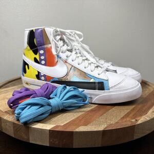 Nike Ruohan Wang x‎ Blazer ’77 Flyleather Mid Multicolor Men's Sneakers Size 9.5